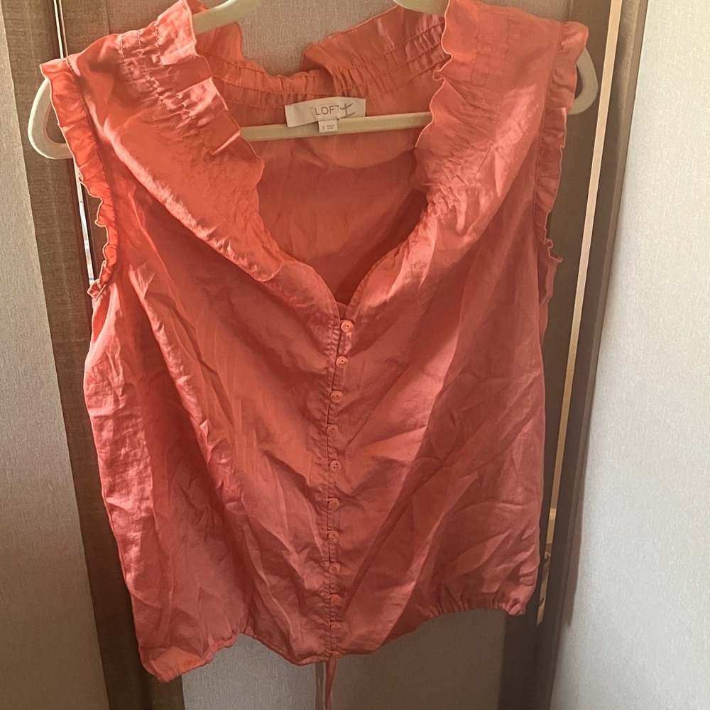 FINAL MARKDOWN LOFT Vibrant Button-Down Blouse small